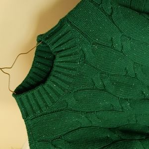 Lands end women's sweater, green, XS